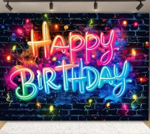 Кирпичная стена фон на день рождения неоновое свечение граффити &nbsp;