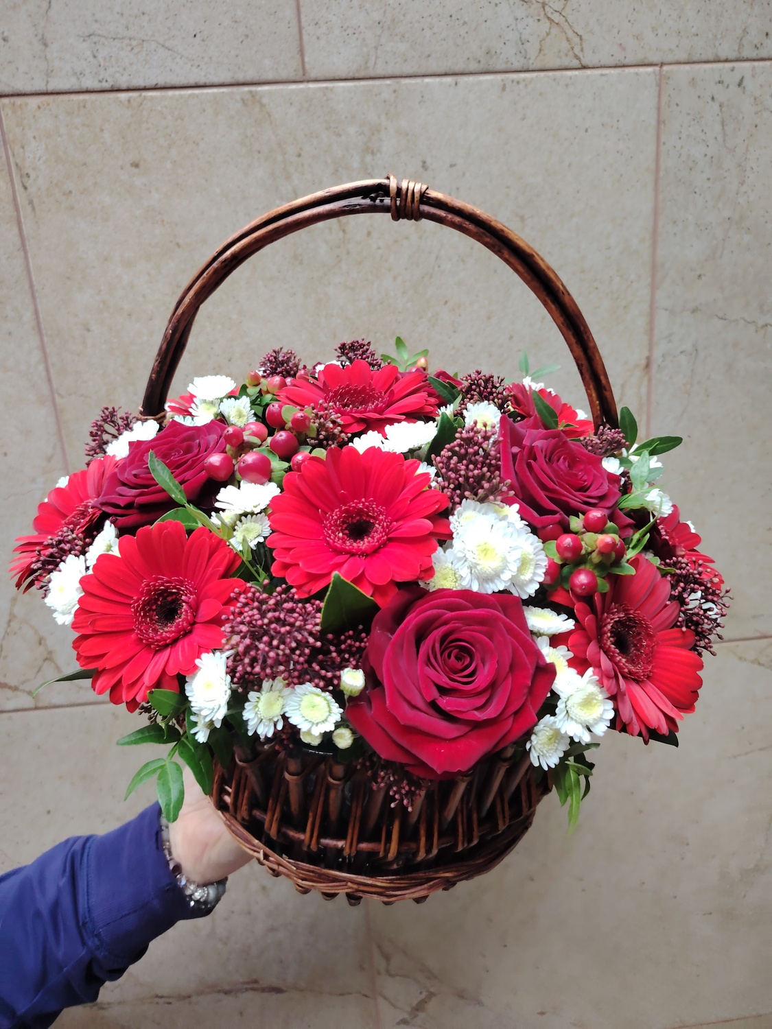 букет в корзинке